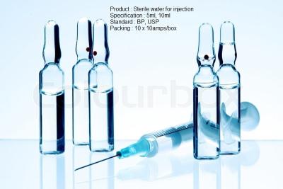 China Sterile Parenteral Adminstration USP Sterile Water For Injection 10Ml plastic and glass ampoule for sale