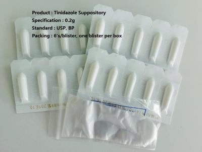 China 0.2 g Tinidazole Suppository Medication Nitroimidazole Antimicrobial for Vaginal for sale