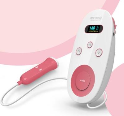 China Pink Pregnancy Test Equipment / Baby Heartbeat Monitor Pocket Fetal Doppler for sale