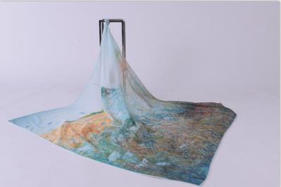 China Bufanda de seda de Georgette de la seda de las bufandas el 100% de la impresión decorativa de Digitaces de las señoras/de las muchachas en venta