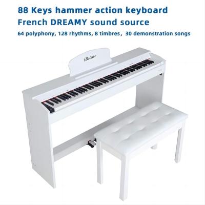 China White Upright Electric Piano For Men With Sound Effect Control for sale