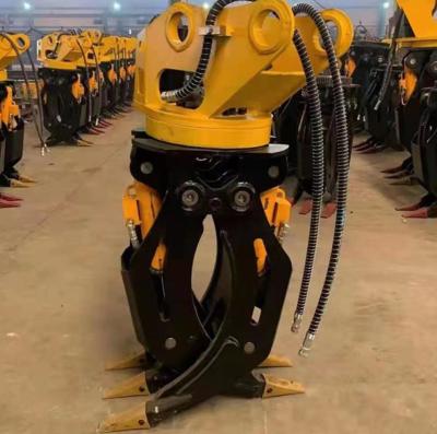 China 5.0CBM Hardened Steel Hydraulic Excavator Grab Hydraulic Grapple Rotatory Grab for sale