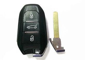 China Valeo A01TAB CE0682 Keyless Entry Fob / Peugeot Smart Key 2011DJ1873 433 MHZ With Blade for sale