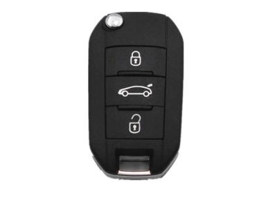 China Original Peugeot Flip Remote Key Fob 3 Button 433MHz ID46 Chip For Peugeot 508 for sale