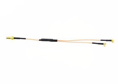 China hembra del sma del tabique hermético al cable partido de la coleta del rf rg316 del conector macho de ángulo recto mcx en venta