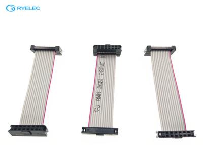 China Strain Relief Grey IDC Flat Ribbon Cable , 6-60 Pin 2mm Ribbon Cable Assembly for sale
