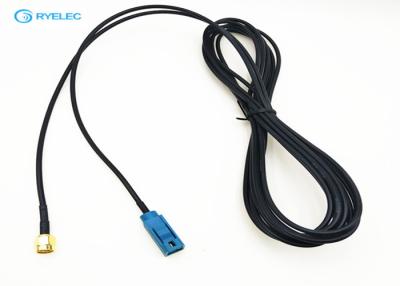 China FAKRA Z waterblue jack connector to SMA male extension cable neutral coding for sale