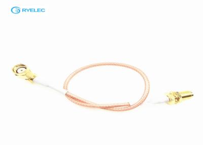 China 200mm rg316 cable assembly sma female rp bulkhead to sma male right angle rp connector for sale