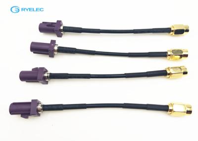 Chine Fakra aux câbles équipés du connecteur rf de SMA pour type de perte d'antenne de WIFI le bas disponible à vendre