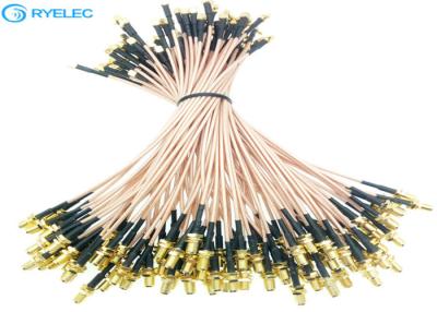 China 90 Degree Right Angle RF Cable Assemblies With SMA To MCX Connector / PVC Shrinkable Tube for sale