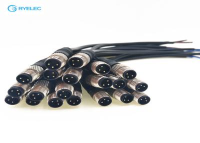China IP67 / IP68 Waterproof Custom Cable Assemblies Circular Male M8 3 Pin Poles Cable for sale