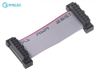 China IDC Type 2.54mm Pitch Flat Ribbon Cable Assembly With Card Edge Connector for sale