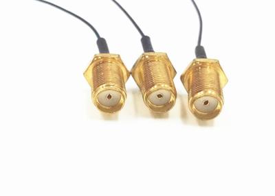 China SMA Female Bulkhead Antenna Coaxial Cable For Smartphone / Tablet PC 0.81mm for sale