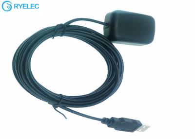 China Receptor encaixado de Globalsat USB GPS da antena de GPS GlONASS do preto da montagem à venda