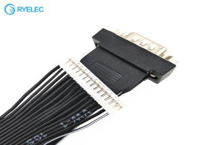 China Black HDB15 Male Ends 15 Conductor Ribbon Cable Assemblies With 15 Pin Ph2.0 Plugs for sale