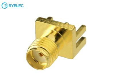 China SMA Rf Cable Connector Female Jack Solder Edge PCB Straight Mounted Receptacle for sale