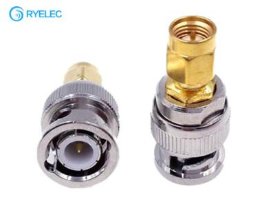 China Plated Rf Straight Antenna Adapter Sma Male To Bnc Male Connector for sale