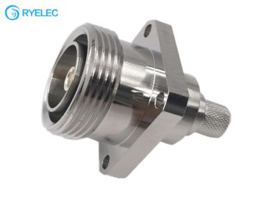 China Straight Panel Mount SMA Female Connector , 7 / 16 DIN Type Female Aerial Connector for sale