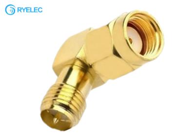 China Rp - Sma Male To Rp - Sma Female Right Angle 90 Degree Rf Coaxial Adapter Connector for sale