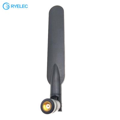 China 2.4g / 5.8g Dual Band Wifi Wimax Omni Rubber Flat Paddle Antenna With Rp Sma Male Connector for sale