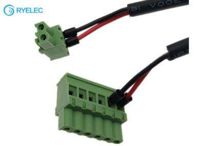 China 6 Pin To 2 Pin Te Pcb Board Screw Female Pluggable Terminal Block 5.08mm Cable Harness for sale