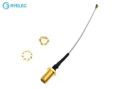 China MCX Female Bulkhead To IPEX UFL Connector Pigtail Jumper 1.13mm Extension Cable for sale