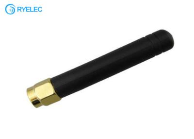 China 2dBi Rubber Communications RP SMA Male Gold-Plated Straight 5CM GSM GPRS Antenna for sale