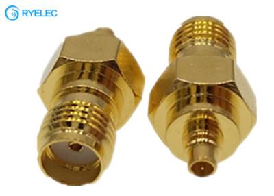 China MMCX Male Connector Fo SMA Female Straight Golden  Adapter For Car Radio Aerial Antenna for sale