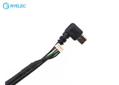 China Varón micro del ángulo del USB B Righ hasta el cable del adaptador de la manera 51021-0500 de Molex 5 de la echada de 1.25m m en venta