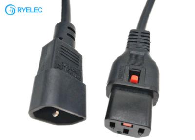 China IEC 320 C13 To C14 Power Cord Plug With 18awg PDU Lock Mains Power Cable Leads for sale