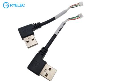 Chine Usb de coutume un type mâle connecteur à angle droit de 90 degrés au câble de lancement de 4pin Jst Gh 1.25mm à vendre