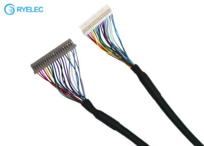 China 20pin 1.0mm Pitch DF14 To DF19 Hirose Connector LVDS Cable For Stripping Machine With UL20276 for sale