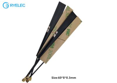 China Internal 60x8mm Cellular 2 Band LTE 4G 900Mhz Patch Flexible Glue Antenna UPL / IPEX Connector for sale