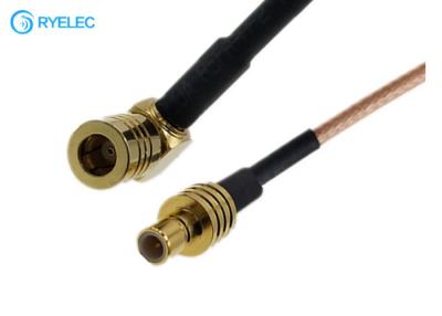 China SMB Male To SMB Female Right Angle Connector For Rg316 Rf Interface Cable Assembly for sale