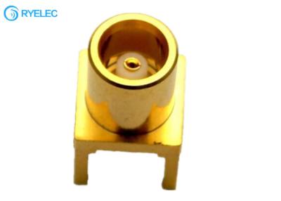 China Brass body Application  MCX Female PCB Board Straight RF Connector Adapter for sale