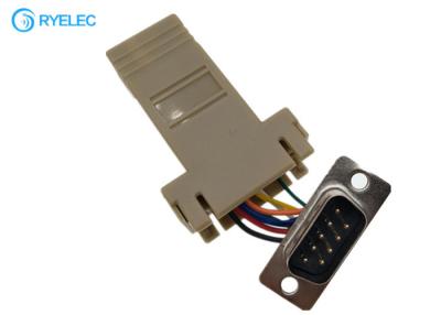 China Custom DB9 RS232 Male To RJ45 Female Modular Adapter Custom Pin Out Accepted for sale