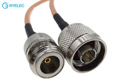 China RG142 Double Shielded FEP Jacket RF Coaxial Cable With N Male To N Female Connector for sale