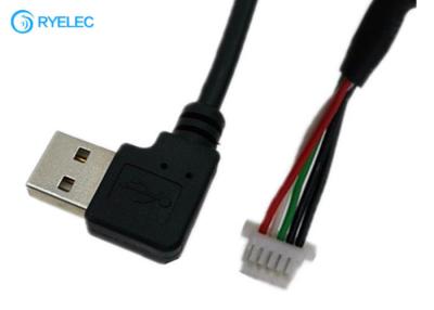 China Custom 1.0mm Pitch 5 Pin SH Micro JST Connector To USB A  Right Angle Male Plug Cable for sale