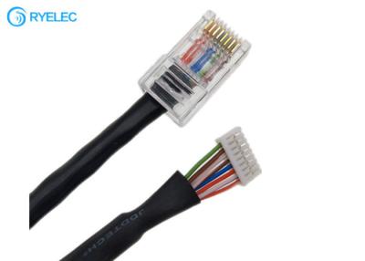 China RJ45 Connector To JST GH 8Pin 1.25mm Pitch With UTP 24AWG 4 Pair Cat5e Round Lan Cable for sale