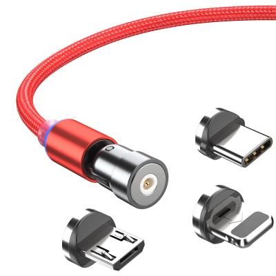 Chine Usb en forme de L Y micro de PVC câblent 3pin chargeur magnétique de 540 degrés à vendre