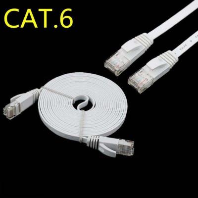 China UTP Ethernet  Network 8P8C  RJ45 LAN Slimline Cat6 Flat Cable for sale