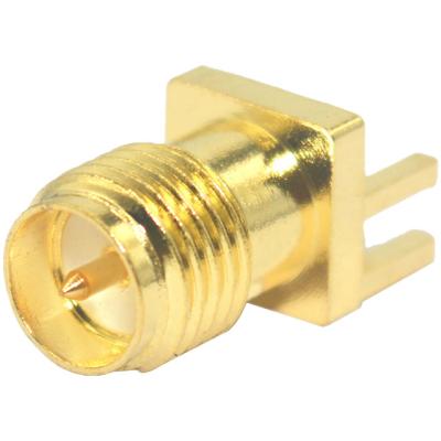 China SMA-KE Offset Foot 1.6mm Pitch Gold Plated RF Antenna Connector for sale