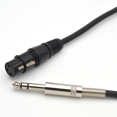 China 6.35 To Xlr Carnon 6.5 Three Core Carnon Trs Audio Xlr Cable for sale