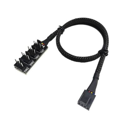 China 22AWG Computer  4 Pin Pwm Fan Splitter Connector Tinned Copper Conductor for sale
