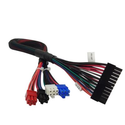 China Psu Power Supply Shielded Motherboard 24 Pin Atx Adapter Cable for sale