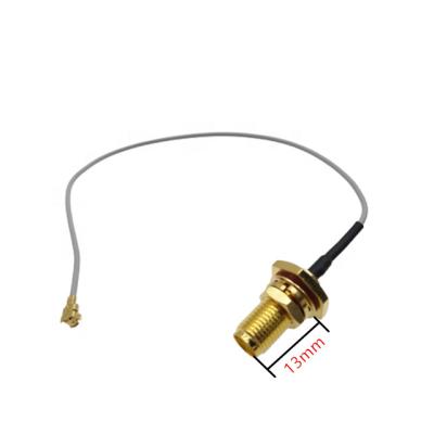 China U.Fl To Waterproof IP67 SMA Female Connectors With 13mm Thread Coaxial RF Cable for sale