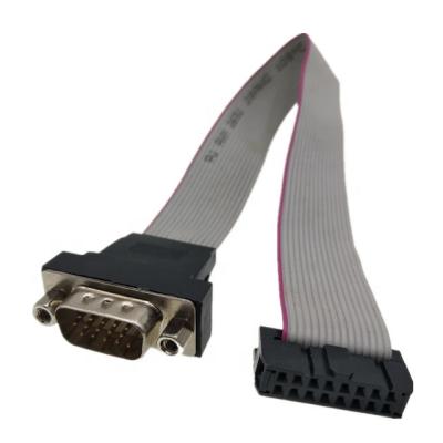 China passo 2x8P IDC de 2.54mm ao conjunto de cabo liso da fita de 15P HDB DVI VGA UL2651 AWG28 à venda