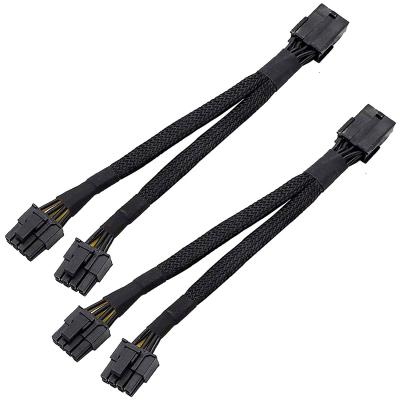 China Computer 8 Pin Female Braided Sleeved PCIE GPU Minig Power Cable for sale