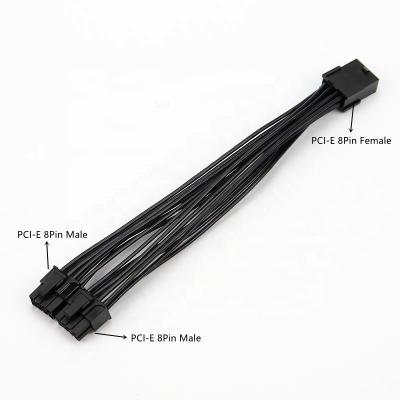China ROHS Dual Mini PciE PSU 8 Pin Graphics Card Adapter  Cable for sale