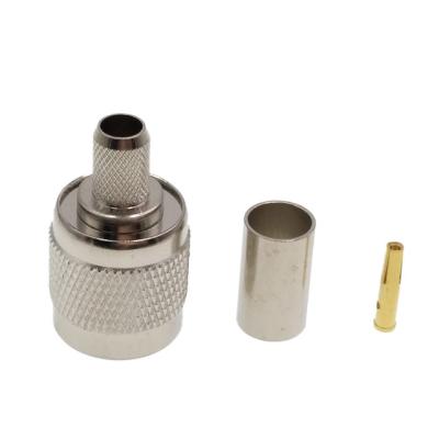 China Nickel Plated Rp Tnc Male Plug 50ohm Sma Crimp Connectors for sale